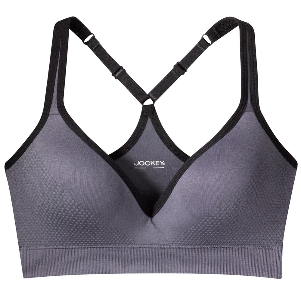 Jockey Sport Seamless Sports Bra in Iron Grey